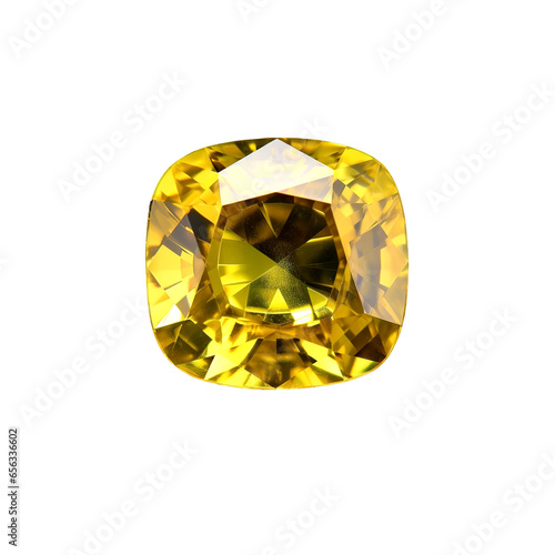 yellow cushion sapphire