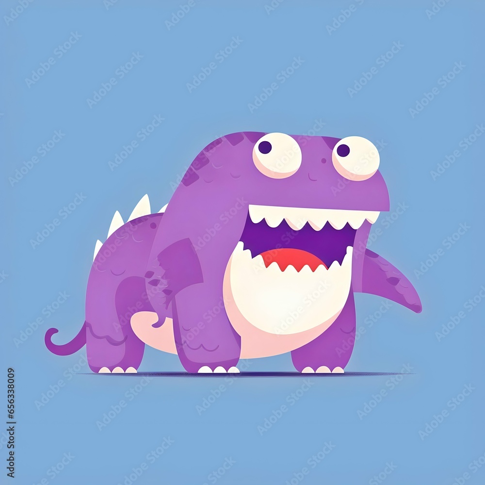 Fototapeta premium Minimalist Retro Troll Illustration