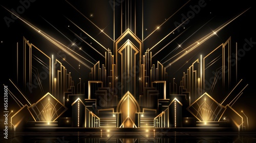 great gatsby black and gold art wallpaper © StraSyP BG