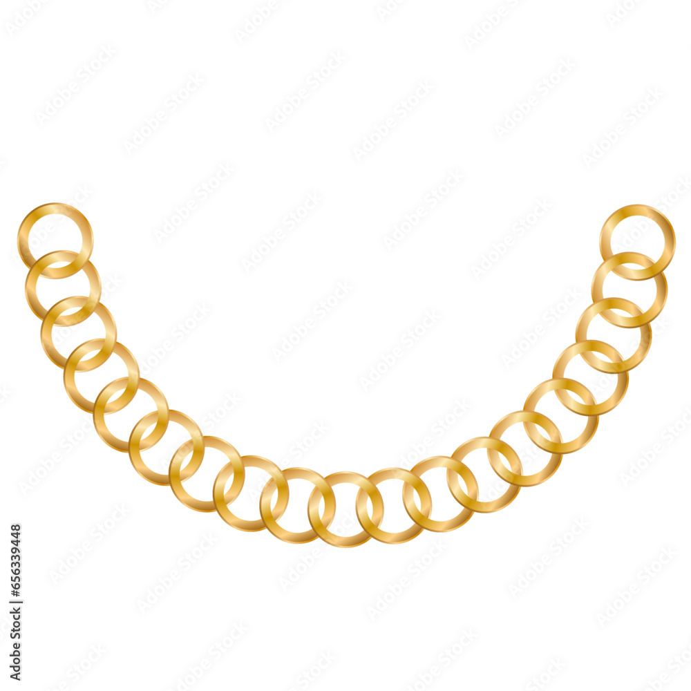 Obraz premium golden cnain jewelry shine necklace