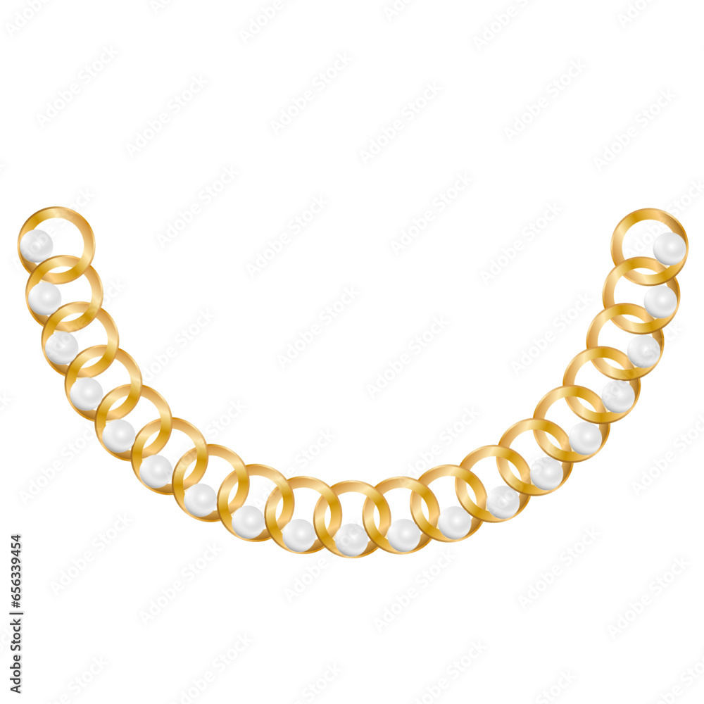 Obraz premium golden cnain jewelry shine necklace