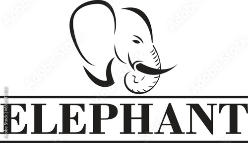 Elephant Mascot logo Design. Brave Elephant Face vector template. Elephant Head design for graphic, Elephant Logo icon Sport Team logo design, Vector Template Illustration, Mascot 