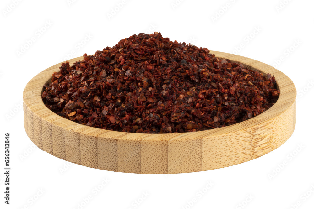 sweet red pepper in a wooden bowl sweet red pepper in a wooden bowl