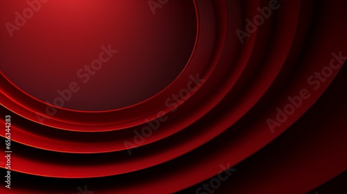 Dark red circular pattern with 3d lines and radio waves. Elegant abstract design for love and sale banners.