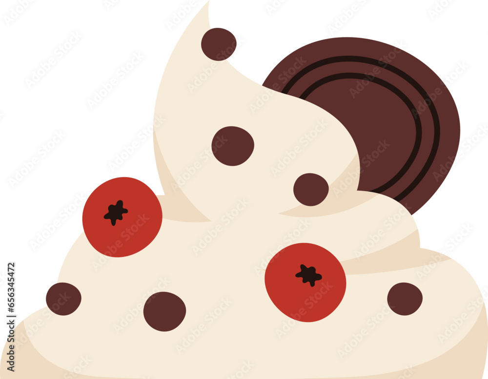 Obraz premium Whipped Cream With Chocolate