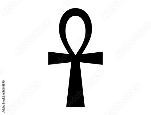Ankh symbol silhouette vector art