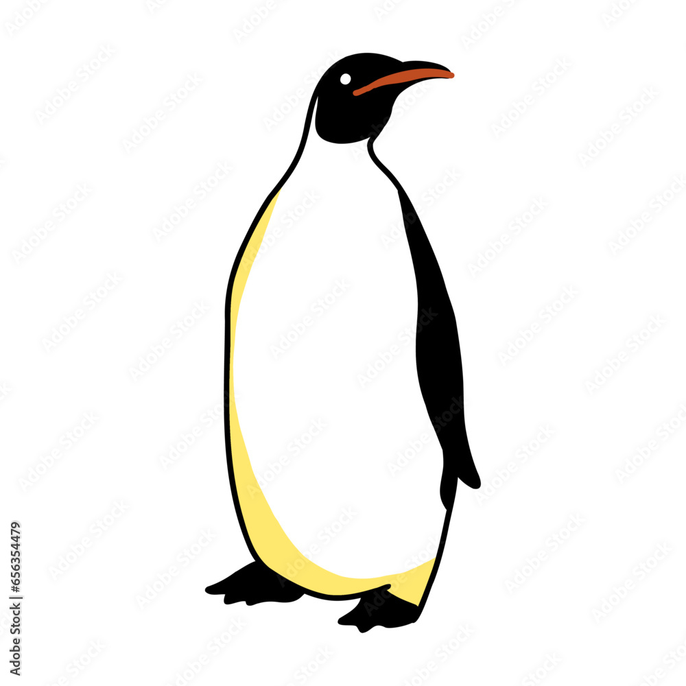 かわいいコウテイペンギンのイラスト かわいいコウテイペンギンのイラスト