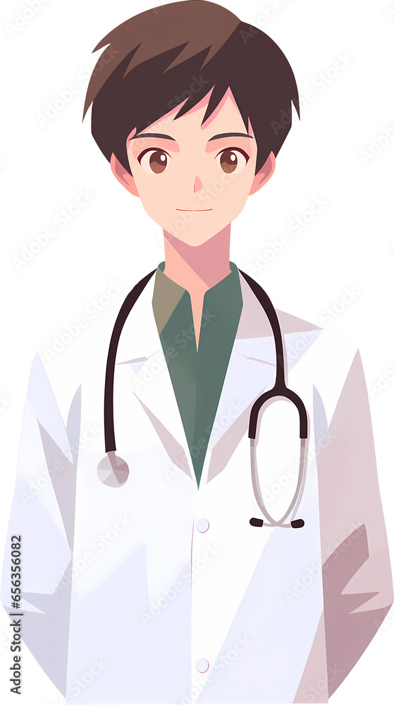 Cartoon doctor character holds clipboard. Clip art isolated. Professional consultation. Medical concept Cartoon doctor character holds clipboard. Clip art isolated. Professional consultation. Medical concept