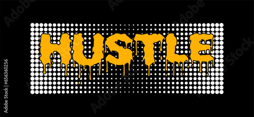 hustle harder typography for print t shirt