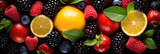 Fresh fruits assorted colorful background