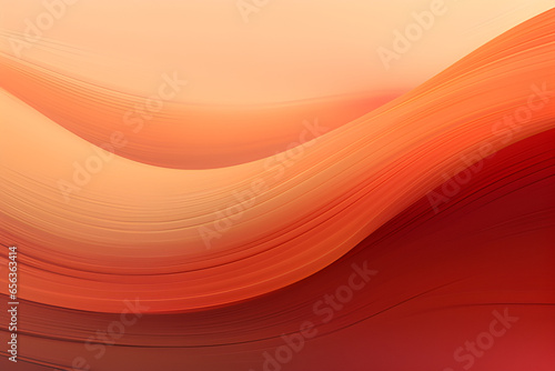 Curved Speed Lines Background or Backdrop With Coral, Firebrick and Coffee Colors. Dreamy Digital Abstract Art.