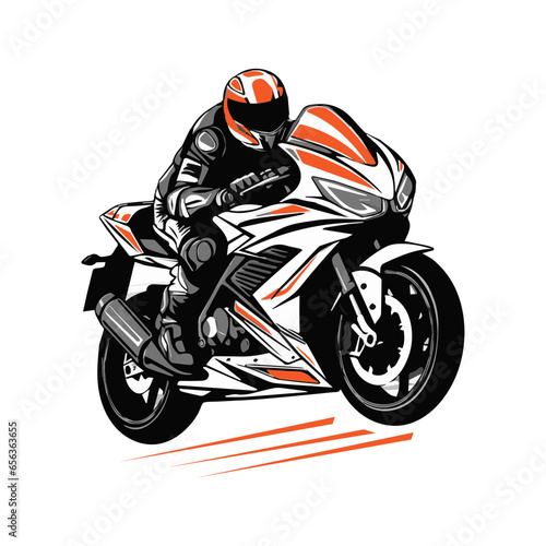 Set of motorcycle monochrome emblems, labels, logos and motorbike badges with descriptions of custom bikes, classic garage, born to be wild. vector illustration