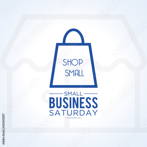 Small business saturday, november 25. Vector illustration of small business saturday. Holiday concept for banner, poster, card and background design.