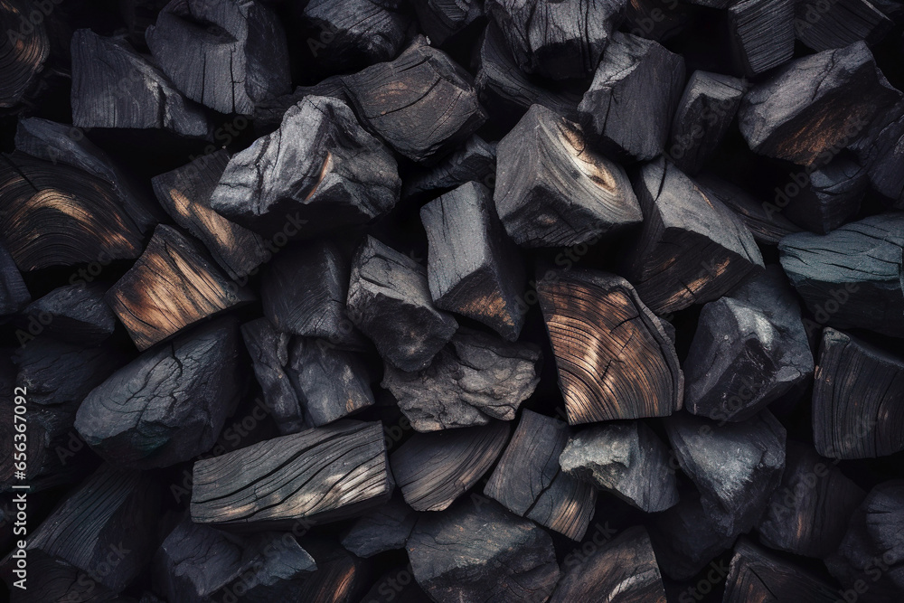 Intricate textures of charred wood in a detailed close-up. Rustic beauty for weathered authenticity. - obrazy, fototapety, plakaty 