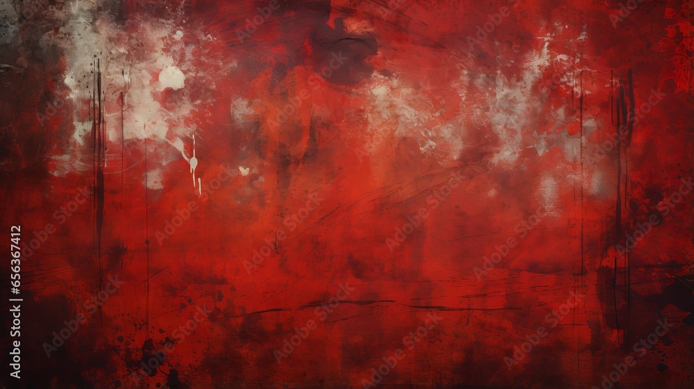 Abstract red background with grunge style and distressed effect