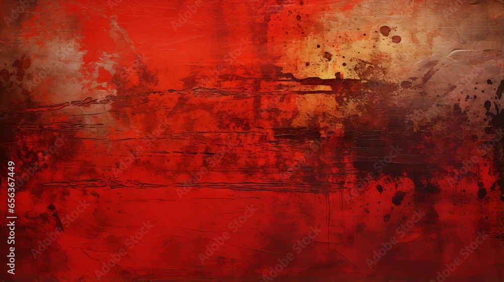 Red grunge texture background with scratches and stains