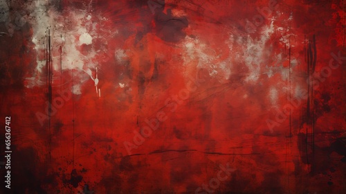 Abstract red background with grunge style and distressed effect