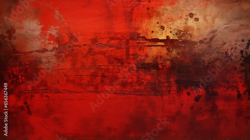 Red grunge texture background with scratches and stains