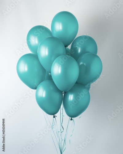 Turquoise Balloons for Celebrations. Vibrant Bunch of Balloons for Parties, Anniversary and Birthday Fun in Remote Locations