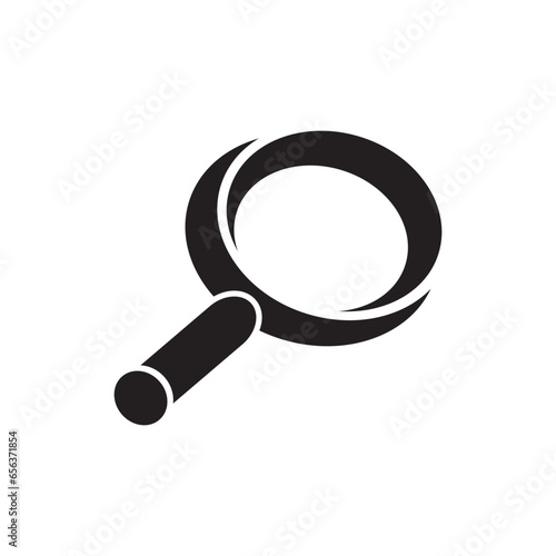 Magnifying glass icon logo vector illustration design template