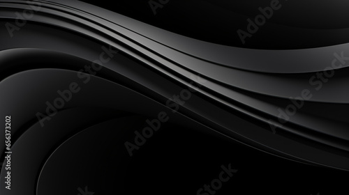 Black wavy Curved Background with Lines