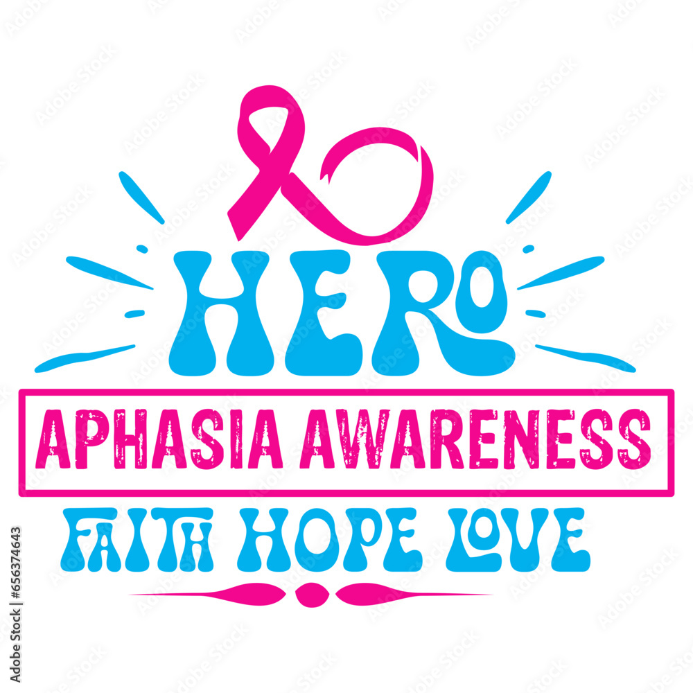 hero aphasia awareness faith hope love svg