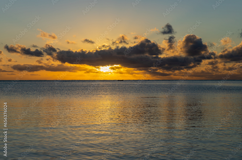 Sunset in the Blue Lagoon Beach