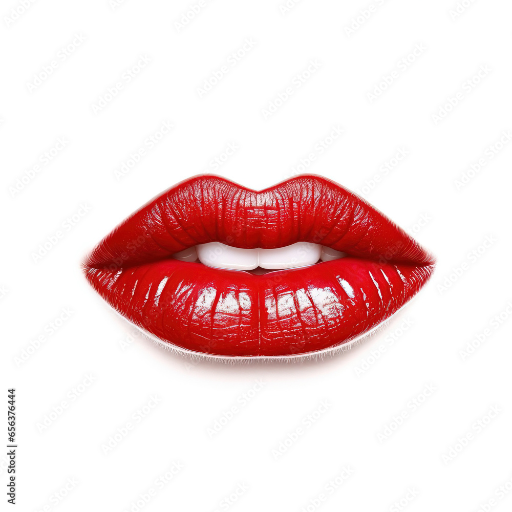 Obraz premium Woman Lips. Generative AI