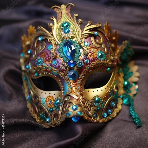 Masquerade Mask. Generative AI © Levon