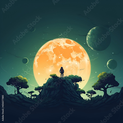  landscape with moon