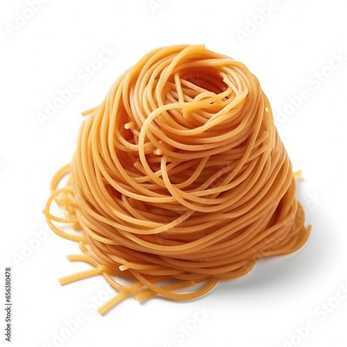 Spaghetti isolated on white background. Generative AI