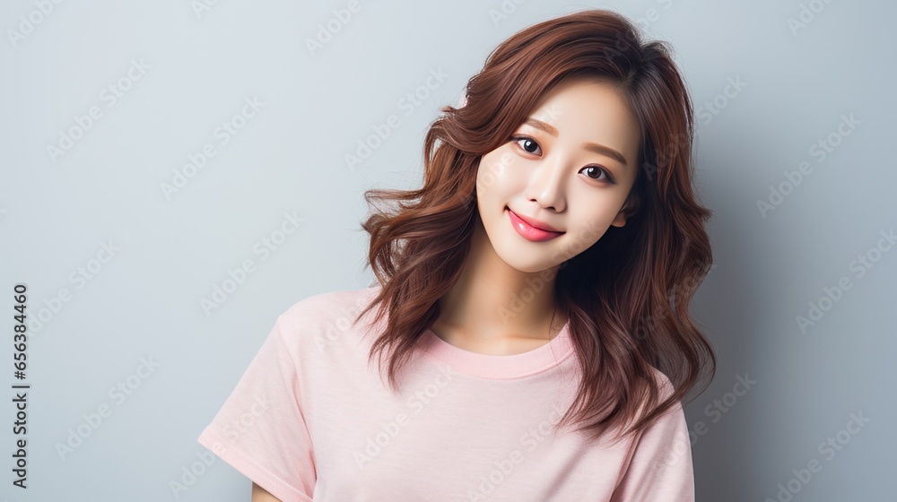 Photograph a young Korean girl with a Korean style fashion concept. Photograph a young Korean girl with a Korean style fashion concept.