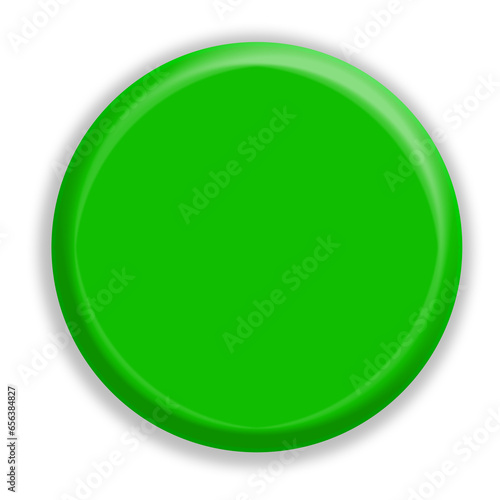 Green volume button on a white background. Green list symbol. Confirmation button. A web design element.