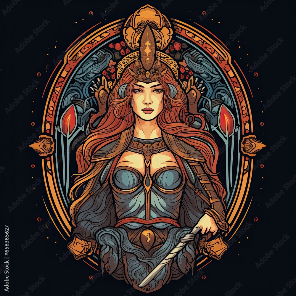 Vector portrait of a woman Vector portrait of a woman
