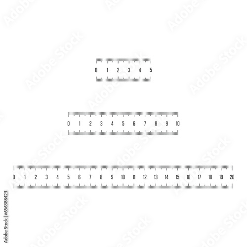 Rulers grid set.