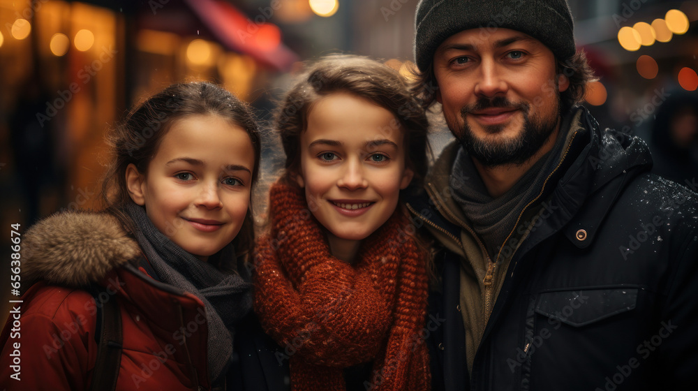 Enchanting Christmas Family Portrait, Generative AI Enchanting Christmas Family Portrait, Generative AI