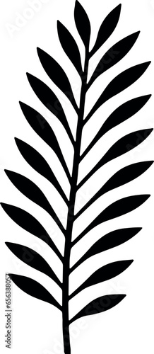 Tropical vibes: Vibrant, exotic palm leaf silhouettes that create a lively and lush atmosphere against a transparent background. Generative AI 