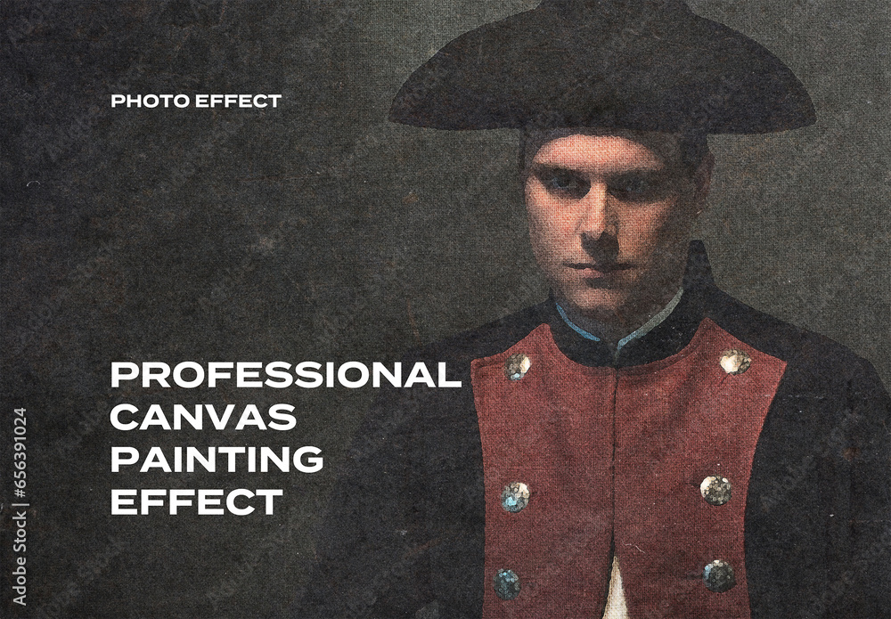 Canvas Fine Art Painting Drawing Oil Paint Paper Photo Effect Mockup