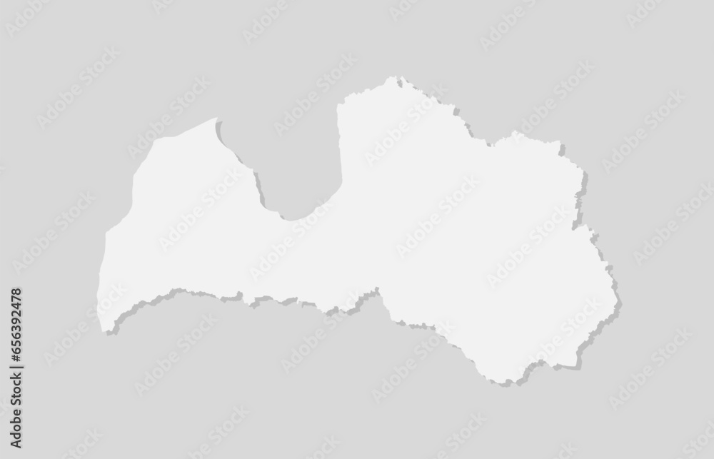 Fototapeta premium Minimal white map Latvia, template Europe country