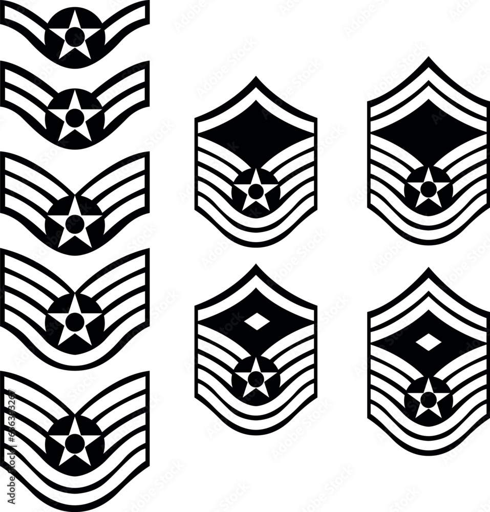 Common Military ranks SVG Cut File for Cricut and Silhouette, EPS