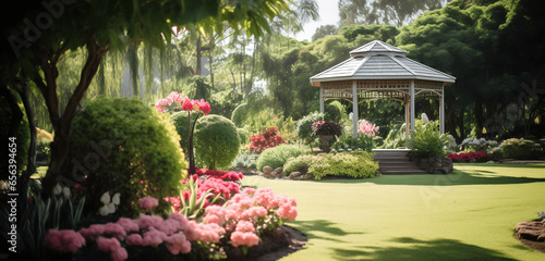  Ideal Garden & Gazebo for Picturesque Outdoor Events, generative Ai
