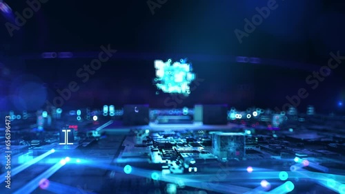 skills- businessman working with virtual reality at office.