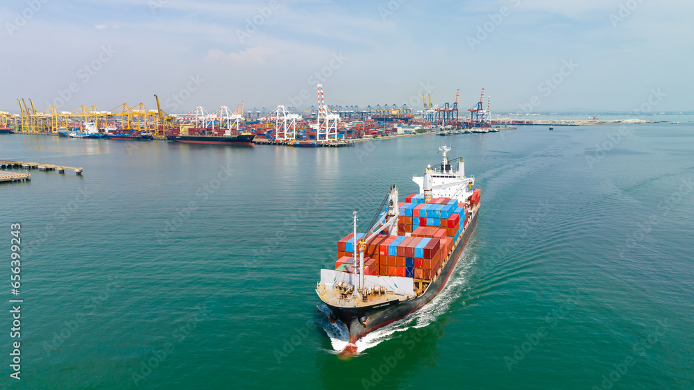 container cargo ship import export global business and industry commercial trade logistic and transportation of international by container cargo ship in sea, container cargo freight shipping,