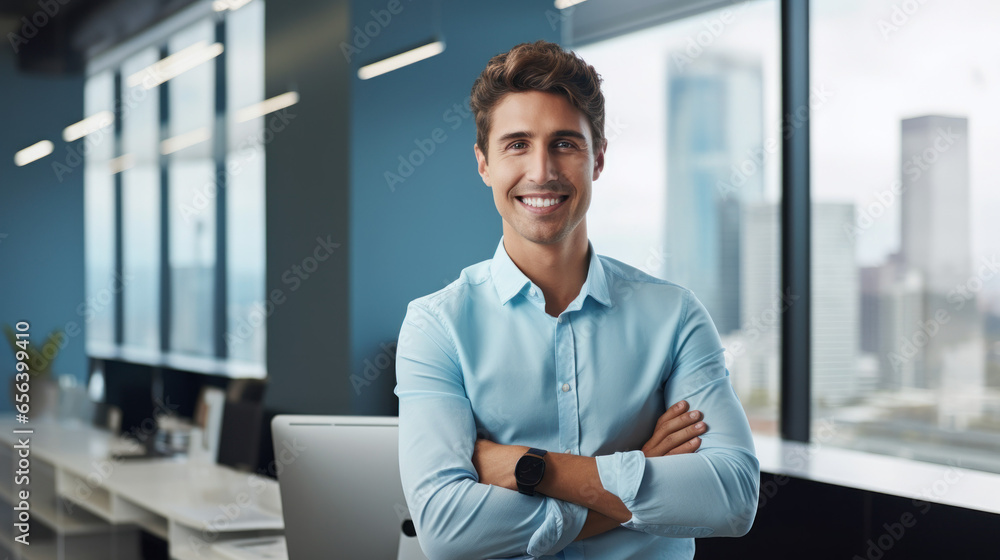 portrait of a business. Generative AIman portrait of a business. Generative AIman