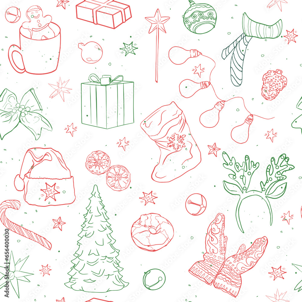 Pattern of moose and Christmas trees. Christmas seamless illustration, blank for designer, logo, icon, textile Pattern of moose and Christmas trees. Christmas seamless illustration, blank for designer, logo, icon, textile