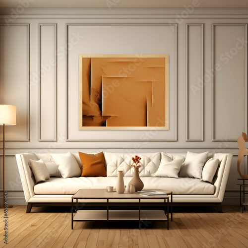interior design  modern living room 3d render of luxury home interior,