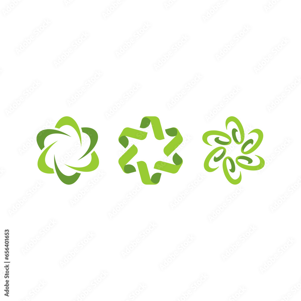 Circle Rotation Ribbon Stripes Swirl Motion Logo Circle Rotation Ribbon Stripes Swirl Motion Logo