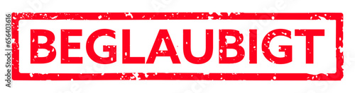 Roter Stempel, beglaubigt, vektor, grunge