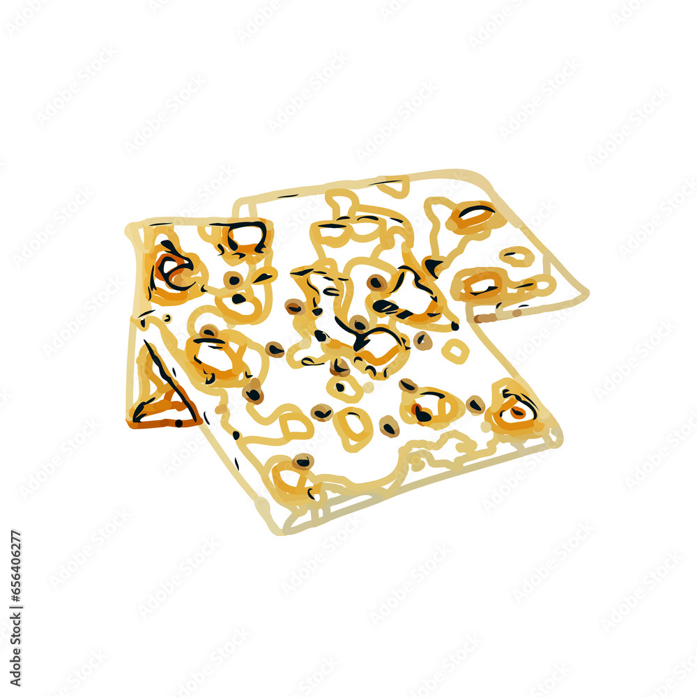 color sketch of a cracker cake with a transparent background color sketch of a cracker cake with a transparent background