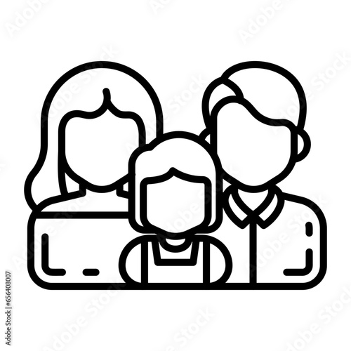 Family icon in vector. Illustration